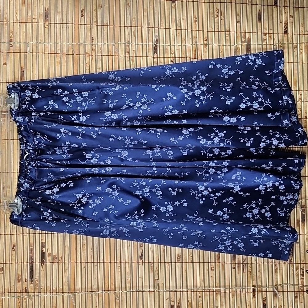 Catatonic Clothing New Wide Leg Guacho Blue Floral Print Size Large Adjustable